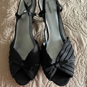 Black high heel shoes